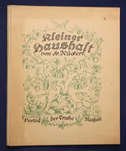 Rückert Kleiner Haushalt 1920 Geschichten Erzählungen Literatur Gedichte sf