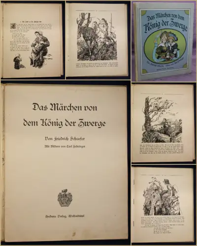 Schaefer Das Märchen von dem König der Zwerge um 1912 Kinderbuch Sagen sf