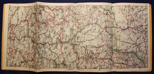 Orig. Wegekarten-Heft des Erzgebirges 1932 Sachsen Saxonica Geografie sf