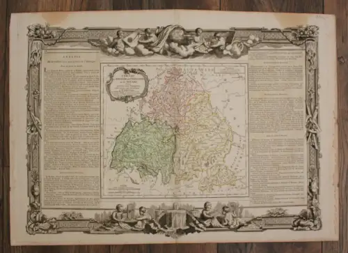 Orig. kol. Kupferstichkarte "Le Cercles de Baviere, de Franconie" 1766 Europa sf