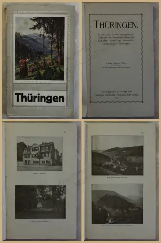Orig. Werbeprospekt Thüringen 1916 Landeskunde Kurorten Ortskunde Reise xy