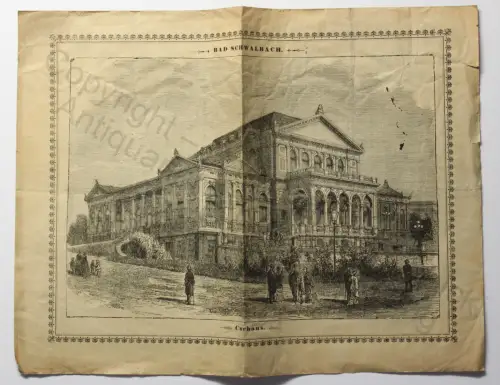 Orig Prospekt Bad Schwalbach um 1880 Kurstadt Rheingau-Taunus Hessen Broschüre