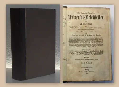 Rammler Universal Briefsteller Musterbuch Briefe Dokumente Aufsätze 1867 xy