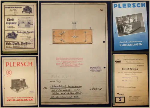 Konvolut Werbeblätter & Prospekte der Gebrüder Persch 1940 Industrie Fabrik sf