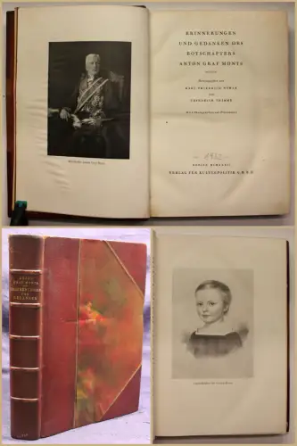 Nowak/Thimme Erinnerungen & Gedanken des Botschafters Anton Graf Monts 1932 sf