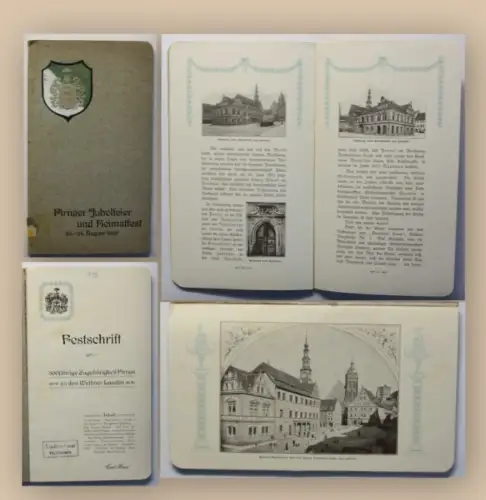 Eberlein Pirnaer Jubelfeier und Heimatfest 1905 selten Ortskunde Geografie xy