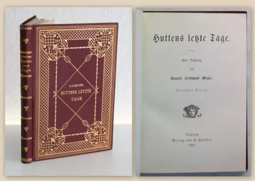 Meyer Huttens letzte Tage Eine Dichtung 1901 Prachtband Lyrik Gedichte xz