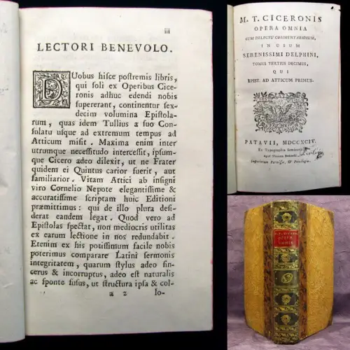 Ciceronis Opera Omnia 1794 13. Bd. apart Latein Delphine Naturwissenschaften mb