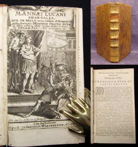 Lucanus, Marcus Annaeus Lucani Pharsalia,sive civili Caesaris et Pompeji 1681 js