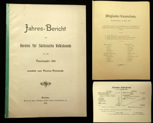 Jahres-Bericht des Vereins für sächs. Volksunde auf das Vereinsjahr 1901 1902 js