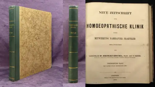 Hirschel Neue Zeitschrift für Homöopatische Klinik 13.Bd. 1867-69 Heilungen js