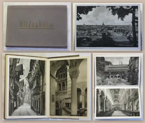 12 Ansichtskarten Postkarten Stadtansichten Hildesheim Niedersachsen um 1930 xz