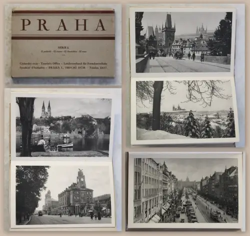 12 Ansichtskarten Postkarten Praha Prag Serie I um 1930 Tschechien Fotografie