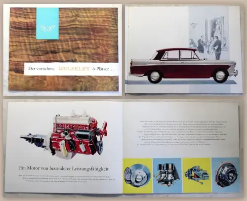 Werbeprospekt Broschüre Wolseley 6-99 6-Plätzer Automobil Oldtimer um 1960 xz
