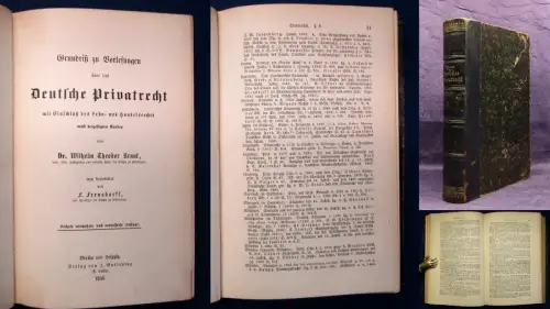Kraut Grundriß zu Vorlesungen über das Deutsche Privatrecht 1886 Handelsrecht js