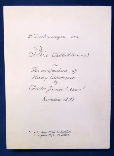 22 Zeichnungen von Phiz zu The Confessions of Harry Lorrequer by Lever 1839 js