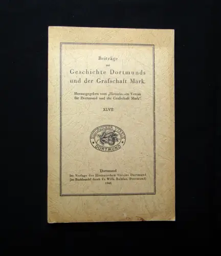 Luise von Winterfeld Beiträge zur Geschichte und der Graffschaft Mark XLVII 1948