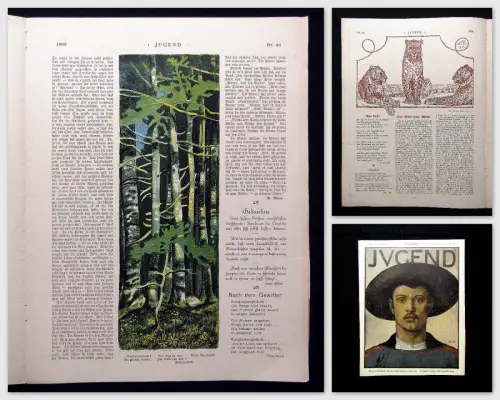 Jugend Zeitschrift Wochenschrift Nr.46  1899 Hirth Verlag IV. Jahrg. Jugendstil