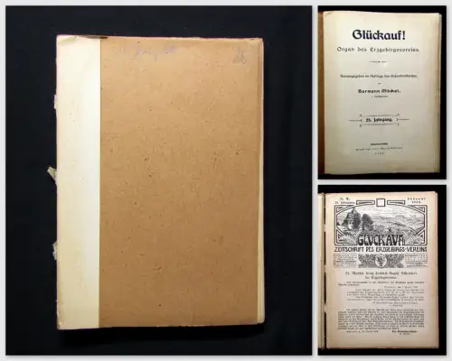 Möckel 12 Hefte Glückauf Zeitschrift des Erzgebirgsvereins 25. Jhg. 1905 mb