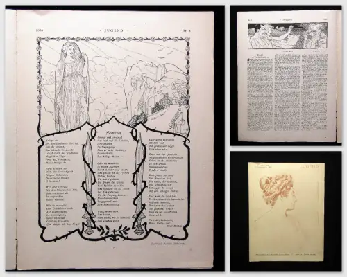 Jugend Zeitschrift Wochenschrift Nr.3  1899 Hirth Verlag IV. Jahrg. Jugendstil