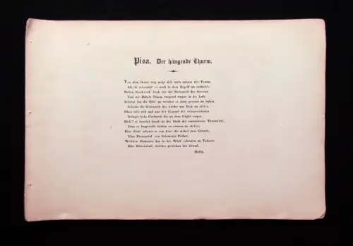 Florenz Pallast des Podesta. 5 Stahlstiche Broschur o.J. Ortskunde Reiseführer j