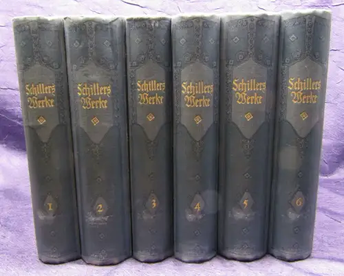 Borberger Schiller's Werke 1904 6 Bände Belletristik Klassiker Weltliteratur sf