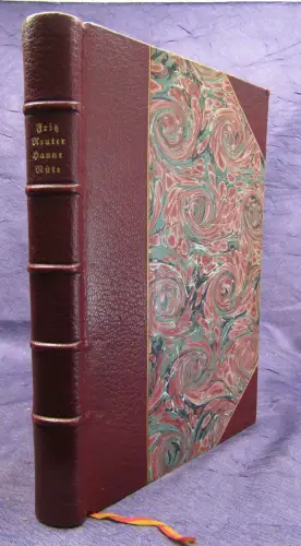 Reuter/ Speckter Hanne Nüte un de lütte Pudel 1865 Bibliophilie Erstauagabe sf