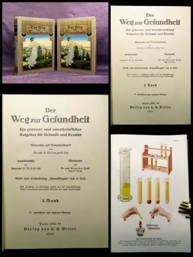 Schlecht,Früh Der Weg zur Gesundheit 2 Bde. 1928 3 Sonderbeilagen Aufklärung