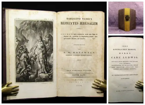 Hauswald Torquato Tasso`s Befreytes Jerusalem 2 Teile in 1 Band 2 Kupferstiche