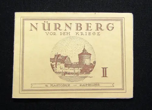 Nürnberg vor dem Kriege 14 Plastoskop-Raumbilder um 1950 Ortskunde Landeskunde