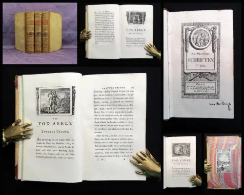 Gessner, Salomon Schriften. 5 Bände in 3.  1770 - 1772 Lyrik Literatur