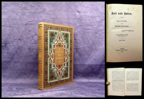 Freytag, Gustav Soll und haben Roman in sechs Büchern 2. Bd. 1891 Belletristik