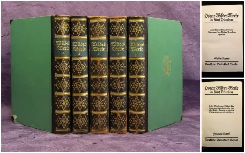 Oscar Wildes Werke in 5 Bänden 1922 Erzählungen Lebenswerk Gedichte Lyrik