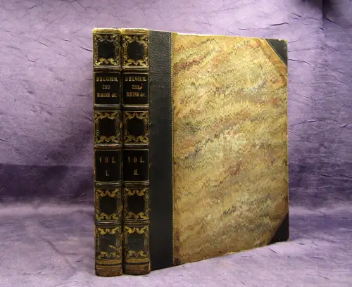Wright Buckingham Belgium The Rhine,Italy,Greece ua. 2 Bde o.J. (1840) mb