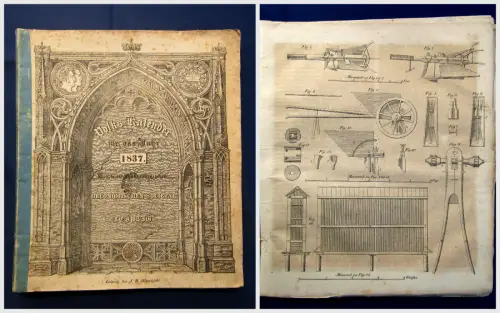 Volks-Kalender für das Jahr 1937 Kupferstich Karte am