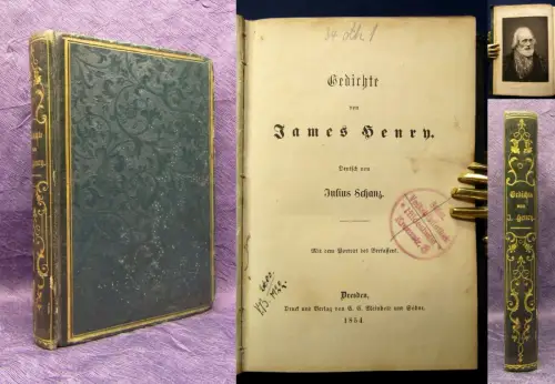 Gedichte von James Henry deutsch von Juilus Schanz 1854 Poesie Literatur js