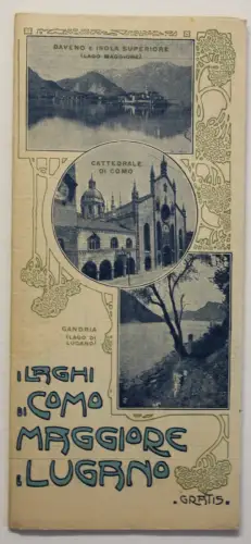 Original Prospekt Lugano 1913 Schweiz Landeskunde Ortskunde Reise Geografie sf