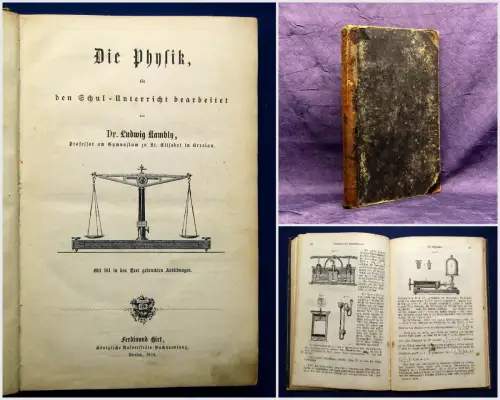 Kambly Die Physik für den Schul-Unterricht 1868 Naturwissenschaften mb