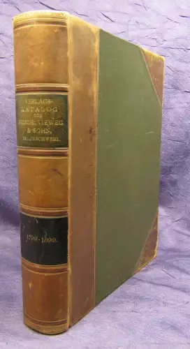 Verlagskatalog von Friedr. Vieweg u. Sohn in Braunschweig 1899 Goldschnitt js