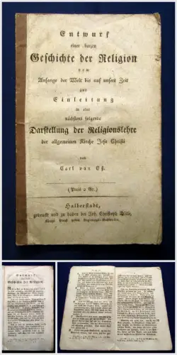 Entwurf einer kurzen Geschichte d Religion Darstellung der Religionslehre 1817 j