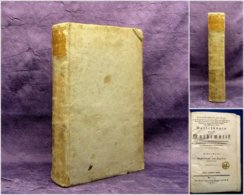 Vega Vorlesungen über die Mathematik 1802 Naturwissenschaften mb