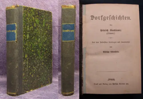 Sienkiewicz/Löbenstein Dorfgeschichten 1880 3 Bde. in 1 Buch Literatur js