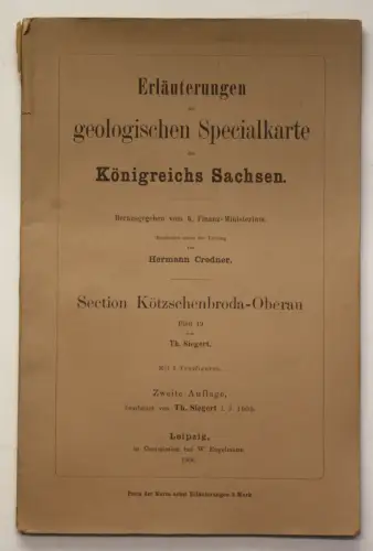 Erläuterungen geolog. Spezialkarte Sachsen Nr. 49 Blatt Kötzschenbroda 1906 sf