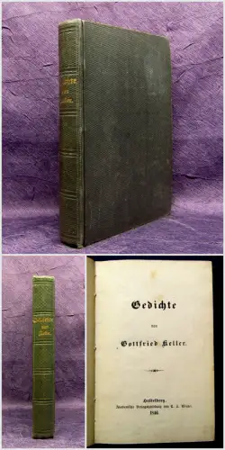 Keller Gedichte 1846 EA Belletristik Literatur Klassiker Lyrik Lyrika mb