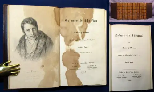 Gesammelte Schriften von Ludwig Börne 12 Bde. komplett 1862 dekorativer Leder js