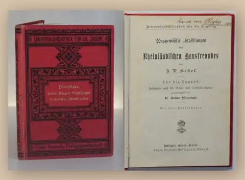 Hebel Ausgewählte Erzählungen des Rheinländischen Hausfreundes um 1890 sf