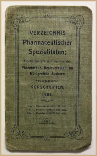 Orig Prospekt Verzeichnis Pharmaceutischer Spezialitäten 1904 Medizin Wissen sf