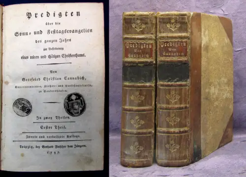 Cannabich Predigten über die Sonn-u.Festtagsevangelien d. ganzen Jahres 2 Bde. j