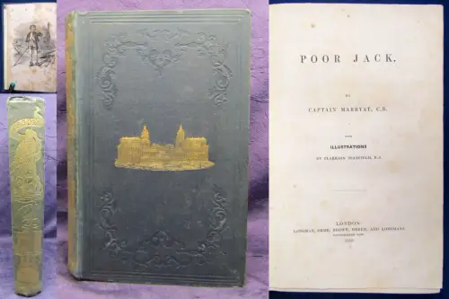 Captain Marryat Poor Jack 1840 Geschcihten Erzählungen illustriert EA js 