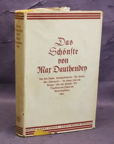 Die schönsten Geschichten von Max Dauthendey 1935 Erzählungen Belletristik js